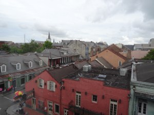View of Bourbon & Toulouse Streets from Hotel Room
