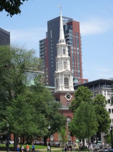 Park Street Church taken from the Boston Commons