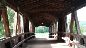 Inside Jackson's covered bridge