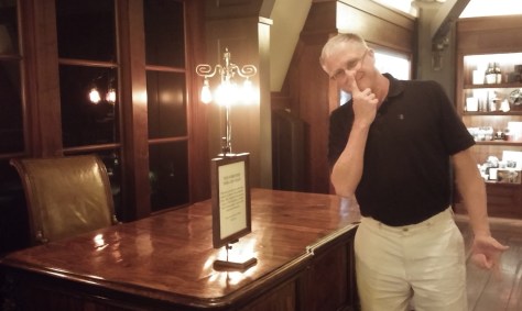 Trey at the Godfather's Desk