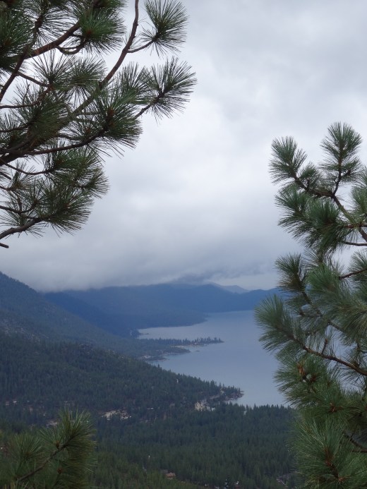 View of North Lake Tahoe heading up Mt Rose Hwy