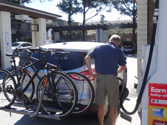 Gassing up for the drive to Yosemite