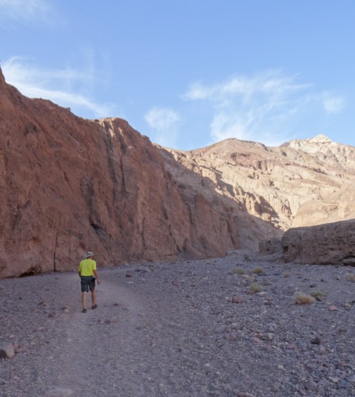 31 Trey heading down Natural Bridge Trail, Death Valley NP2