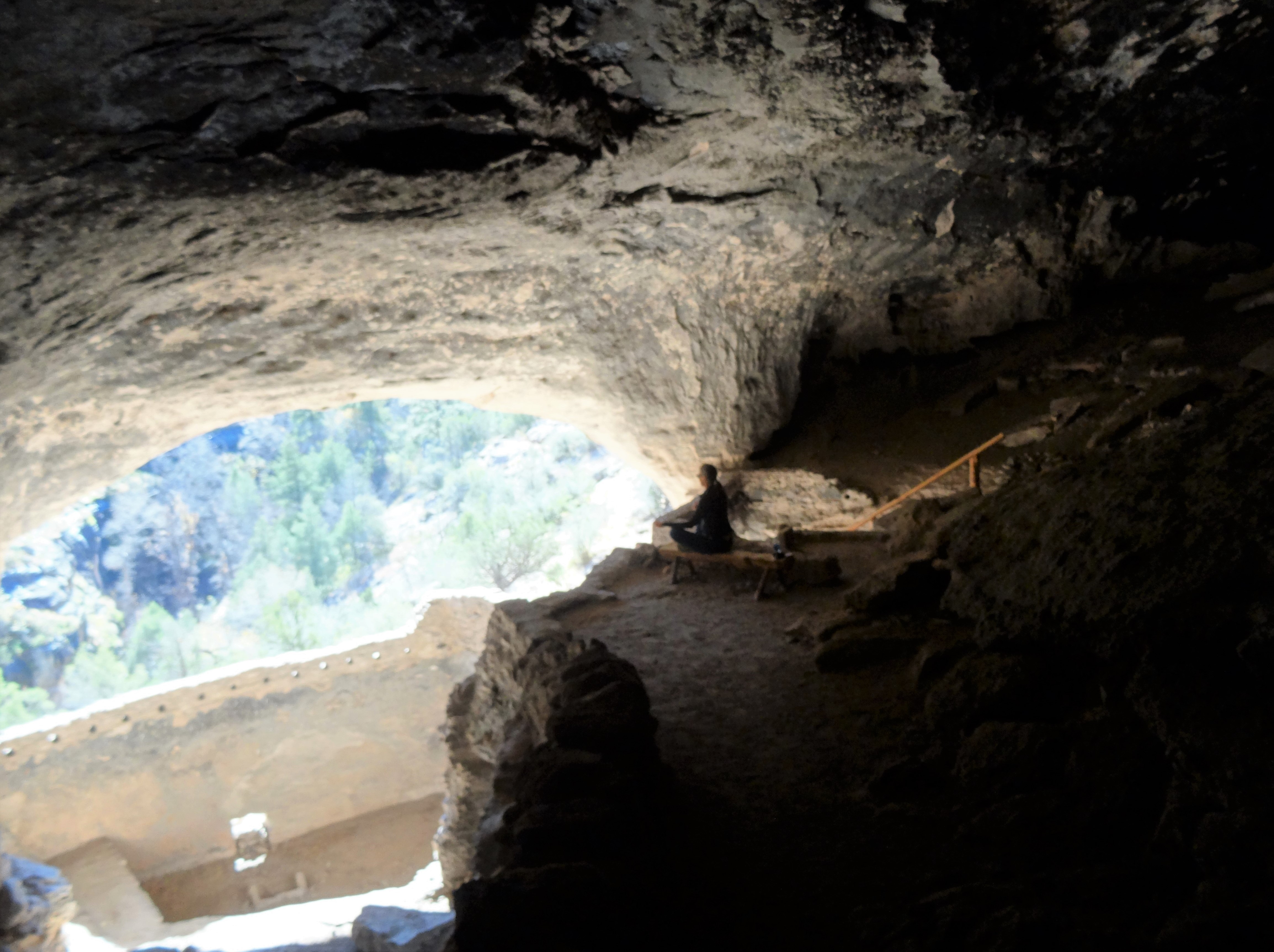 Meditating, Cave 3, Gila Cliff Dwellings